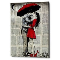 Epic Graffiti 'Red Rainy Love' by Loui Jover, Canvas Wall Art, 40"x60'
