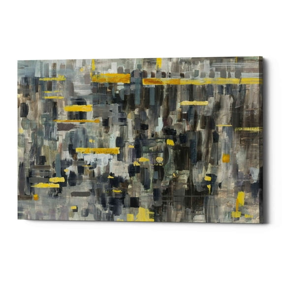 Epic Graffiti 'Reflections Crop' by Danhui Nai, Giclee Canvas Wall Art - Yellow 60" x 40"