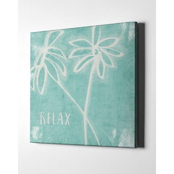 Epic Graffiti "Relax Mint" by Linda Woods, Giclee Canvas Wall Art 26"x26"