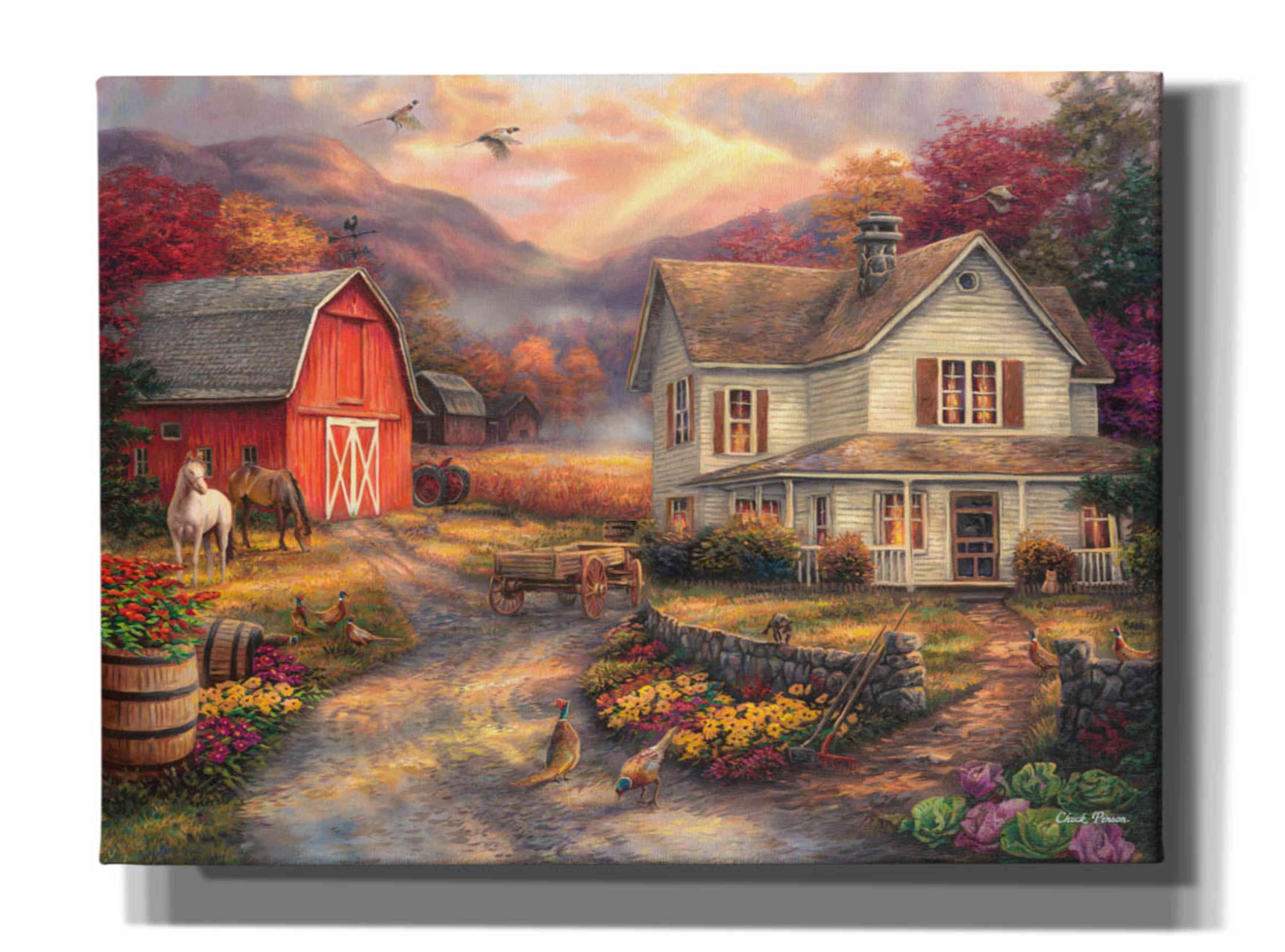 Epic Graffiti 'Relaxing on the Farm' by Chuck Pinson, Canvas Wall Art ...