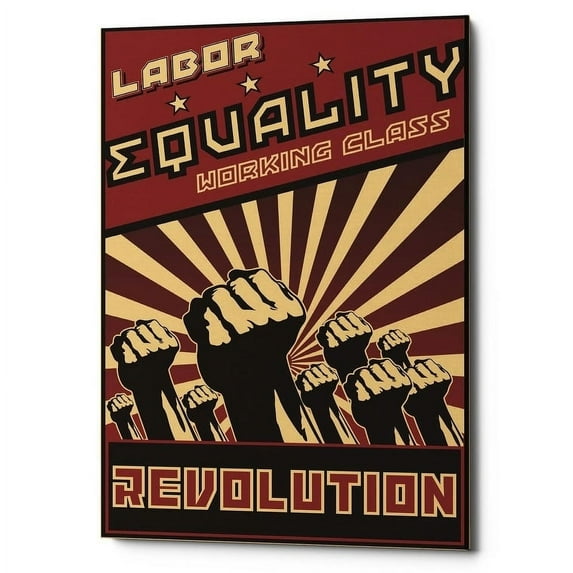 Epic Graffiti 'Revolution' Giclee Canvas Wall Art - Red 40" x 60"