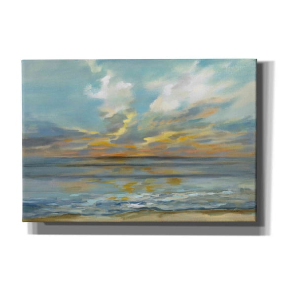 Epic Graffiti 'Rhythmic Sunset Waves' by Silvia Vassileva, Canvas Wall Art, 26"x18"