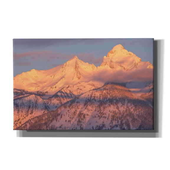 Epic Graffiti 'Rise Above - Grand Teton National Park' by Darren White, Giclee Canvas Wall Art, 40"x26"