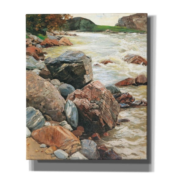 Epic Graffiti'River Rocks' by Stellar Design Studio, Giclee Canvas Wall Art, 20"x24"