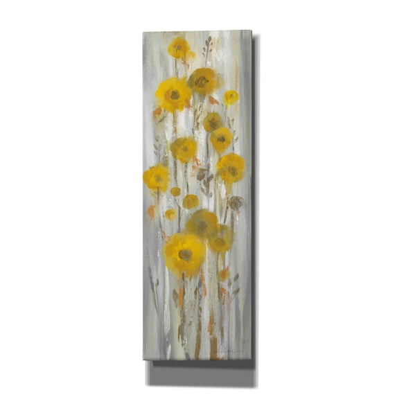 Epic Graffiti 'Roadside Flowers I' by Silvia Vassileva, Canvas Wall Art, 20"x60"