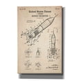 thumbnail image 1 of Epic Graffiti "Rocket Ship Blueprint Patent Parchment" Giclee Canvas Wall Art, 12"x18", 1 of 3