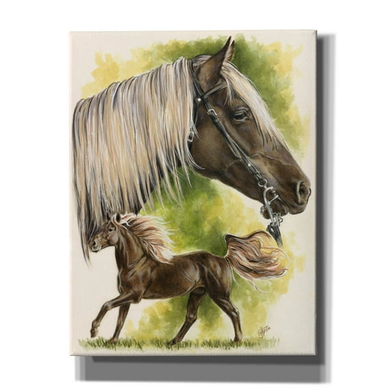 Epic Graffiti 'Rocky Mountain Horse' by Barbara Keith, Canvas Wall Art, 26"x34"