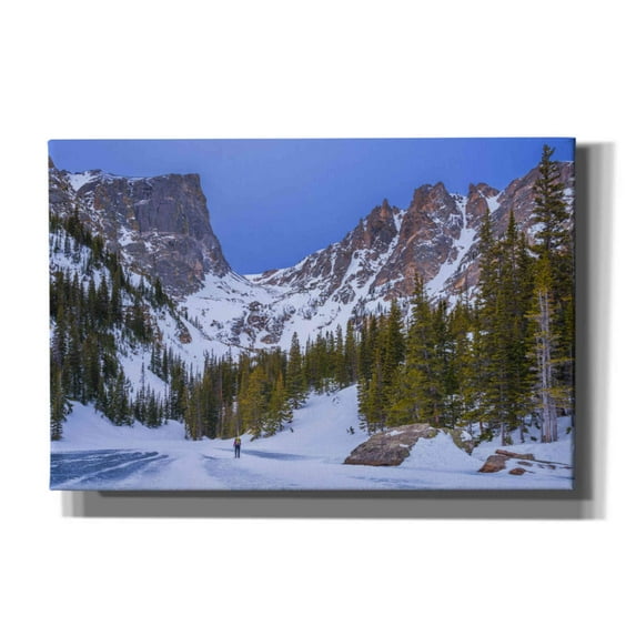 Epic Graffiti 'Rocky Mountain Snowshoer - Rocky Mountain National Park' by Darren White, Giclee Canvas Wall Art, 60"x40"