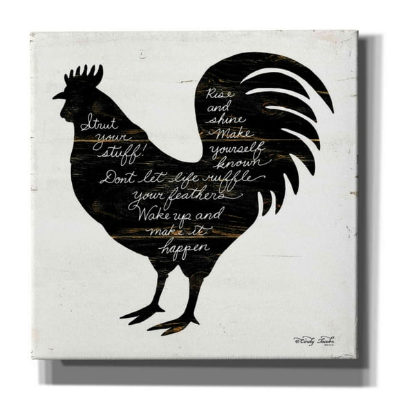 Epic Graffiti 'Rooster - Strut Your Stuff' by Cindy Jacobs, Canvas Wall Art, 18"x18"