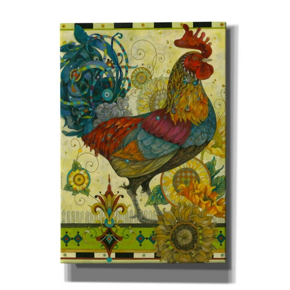 Epic Graffiti 'Rooster' by David Galchutt, Canvas Wall Art, 18"x26"