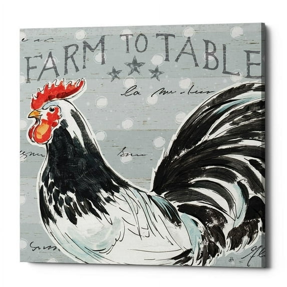 Epic Graffiti 'Roosters Call III' Canvas Wall Art, 12"x12" 26" x 26"