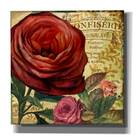 Epic Graffiti 'Rouge From The Garden 4'  by Art Licensing Studio Canvas Wall Art, 18" x 18"