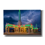 Epic Graffiti 'Route 66 Shamrock Texas Conoco Lightning' by Mike Jones, Giclee Canvas Wall Art, 18"x12"