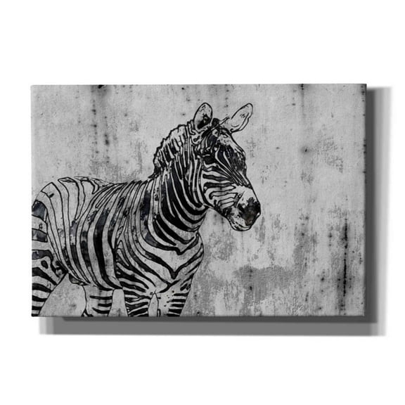 Epic Graffiti 'Rustic Zebra 1' by Irena Orlov, Canvas Wall Art, 26"x18"