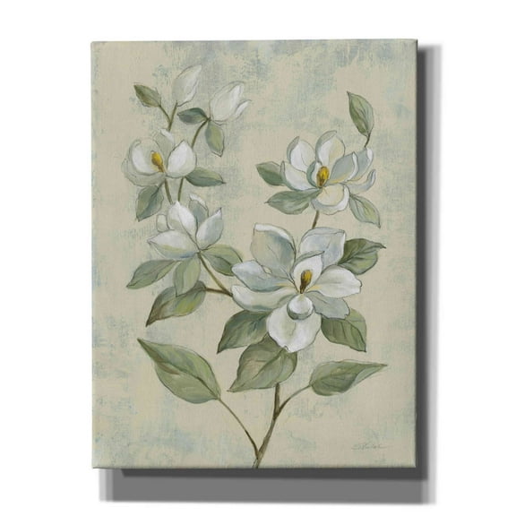Epic Graffiti 'Sage Magnolia' by Silvia Vassileva, Canvas Wall Art, 26"x34"