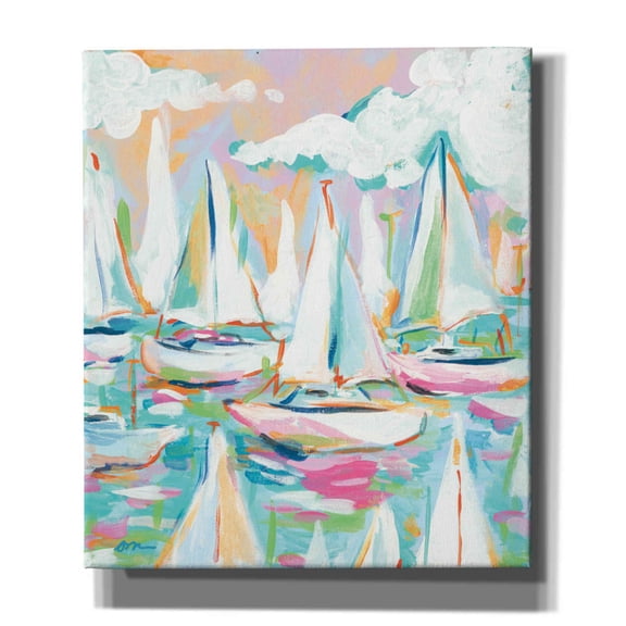 Epic Graffiti 'Sailboat Sea' by Jessica Mingo, Canvas Wall Art, 26"x30"