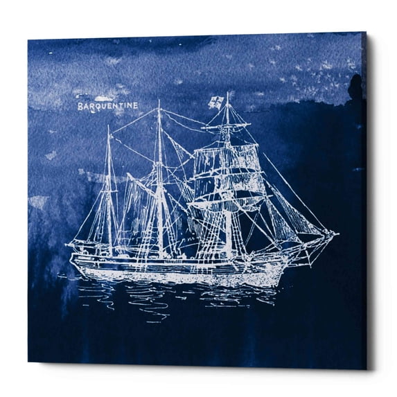 Epic Graffiti 'Sailing Ships III' by Wild Apple Portfolio, Canvas Wall Art, 18"x18"
