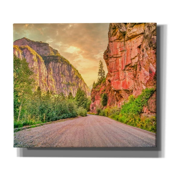 Epic Graffiti 'San Juan Mountain Road' by Mark A Paulda, Canvas Wall Art, 30"x26"