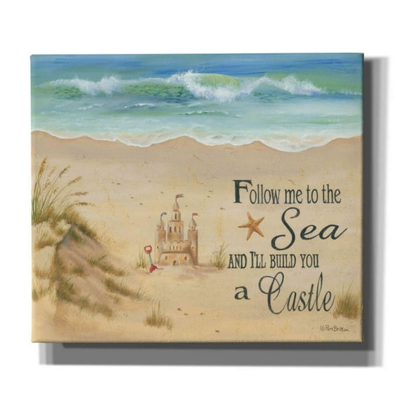 Epic Graffiti 'Sandcastle' by Pam Britton, Canvas Wall Art, 30"x26"