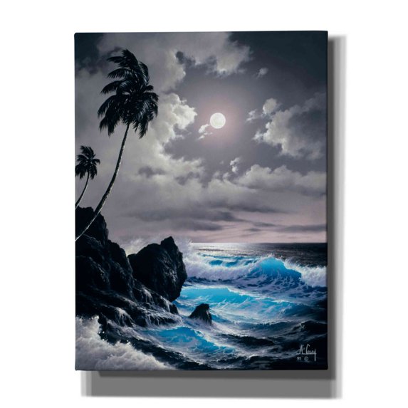 Epic Graffiti 'Saphire Waves' by Anthony Casay, Canvas Wall Art, 12"x16"