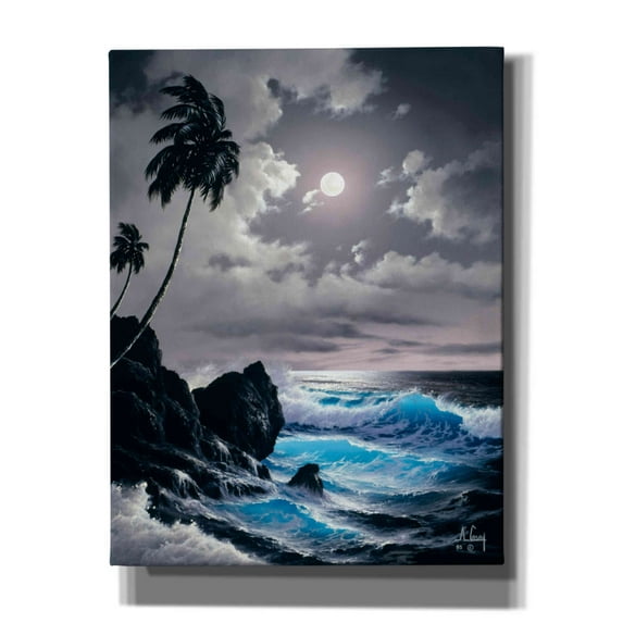 Epic Graffiti 'Saphire Waves' by Anthony Casay, Canvas Wall Art, 26"x34"