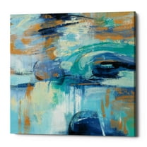 Epic Graffiti "Sapphire Ring" by Silvia Vassileva, Giclee Canvas Wall Art, 12"x12" 18" x 18"