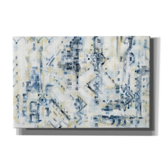 Epic Graffiti 'Scattered Indigo' by Silvia Vassileva, Canvas Wall Art, 18"x12"