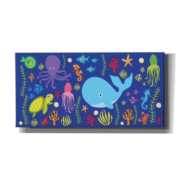 Epic Graffiti 'Sea Mat'  by Erin Clark Canvas Wall Art, 40" x 20"