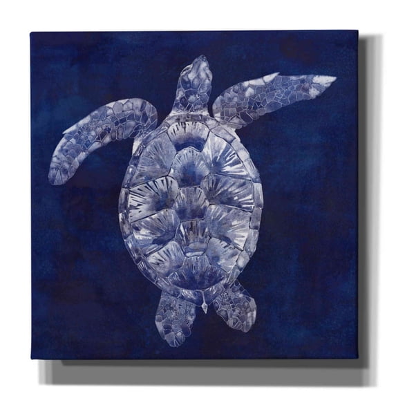 Epic Graffiti 'Sea Turtle Shadow II' by Grace Popp, Canvas Wall Glass, 12"x12"