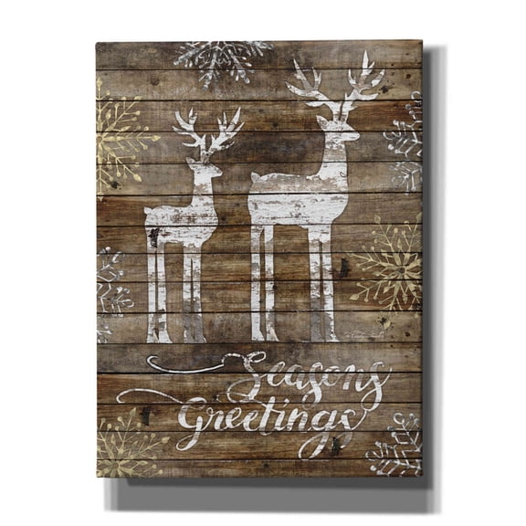 Epic Graffiti 'Season's Greetings Deer' by Cindy Jacobs, Canvas Wall Art, 12"x16"