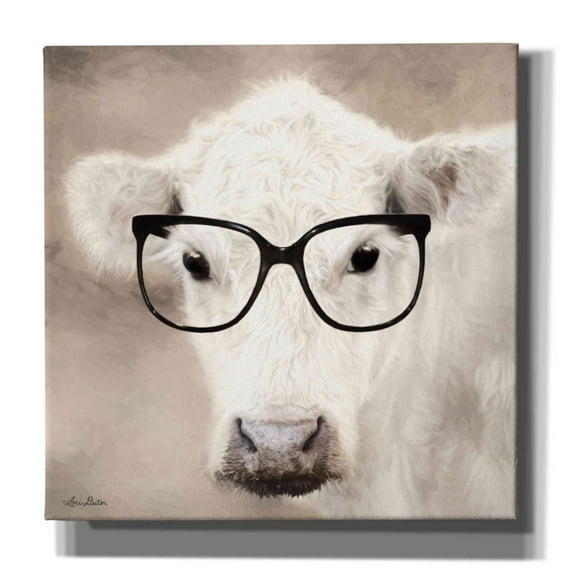 Epic Graffiti 'See Clearly Cow' by Lori Deiter, Canvas Wall Art, 18"x18"