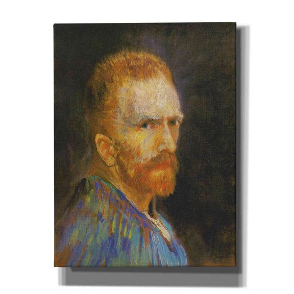 Epic Graffiti 'Selbstbildnis X' by Vincent Van Gogh, Giclee Canvas Wall Art, 12"x16"