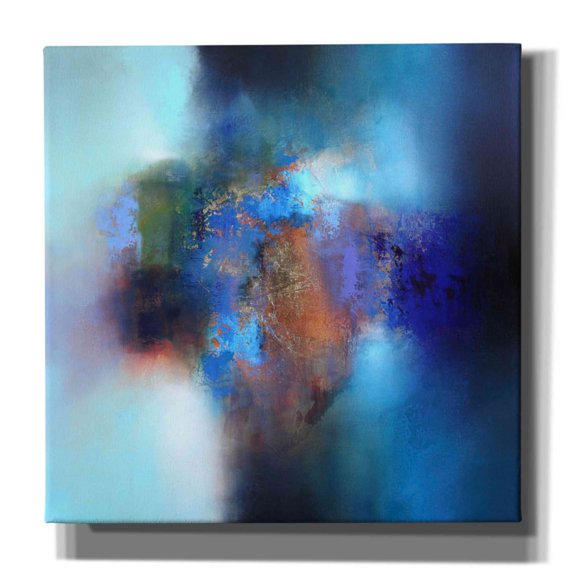 Epic Graffiti 'September blue' by Eelco Maan, Giclee Canvas Wall Art, 18"x18"
