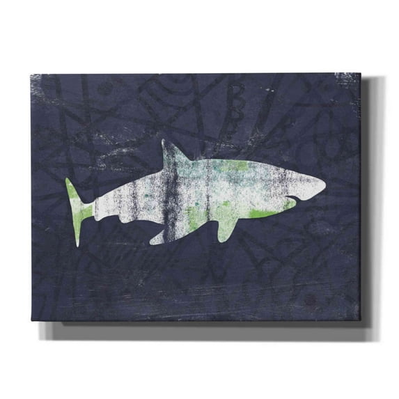 Epic Graffiti 'Shark I' by Linda Woods, Canvas Wall Art, 18"x26"