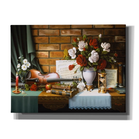 Epic Graffiti 'She Loves Me' by R. Hed, Canvas Wall Art, 34"x26"