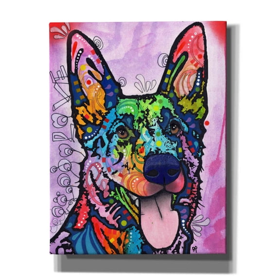 Epic Graffiti 'Shepherd Love' by Dean Russo, Giclee Canvas Wall Art, 26"x34"