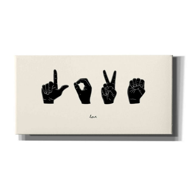 Epic Graffiti 'Sign Language IV' by Emma Scarvey, Canvas Wall Art, 60"x30"