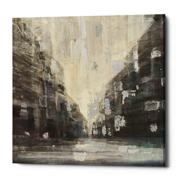 Epic Graffiti 'Silver City' by Albena Hristova, Canvas Wall Art, 37"x37"