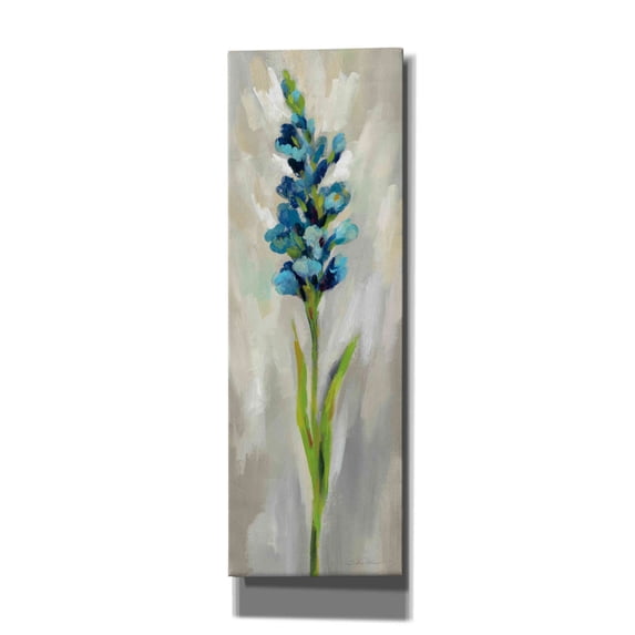Epic Graffiti 'Single Stem Flower I' by Silvia Vassileva, Canvas Wall Art, 20"x60"