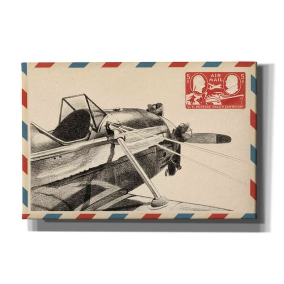 Epic Graffiti 'Small Vintage Airmail I' by Ethan Harper Canvas Wall Art, 18"x12"