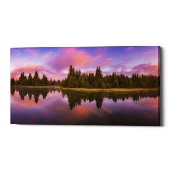 Epic Graffiti "Snake River Sunrise" by Darren White, Giclee Canvas Wall Art 12" x 24"
