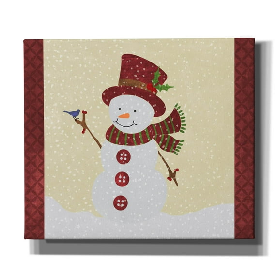 Epic Graffiti 'Snowman 2'  by Erin Clark Canvas Wall Art, 30" x 26"
