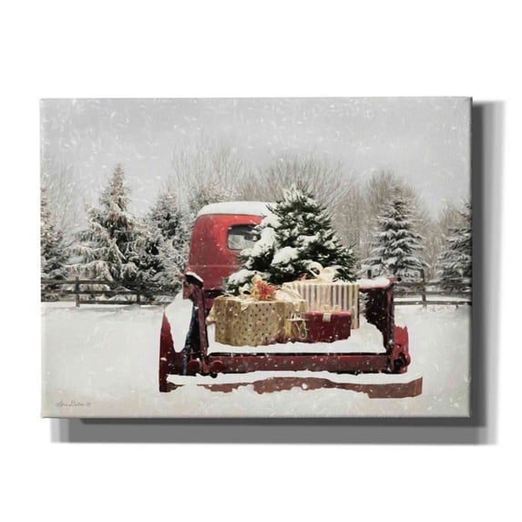 Epic Graffiti 'Snowy Presents' by Lori Deiter, Canvas Wall Art, 54"x40"