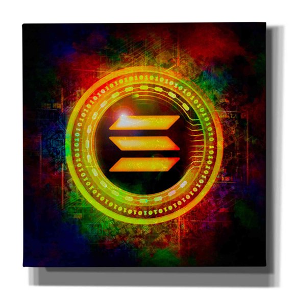 Epic Graffiti'Solana Better Than Gold' by Epic Portfolio Giclee Canvas Wall Art, 12"x12"