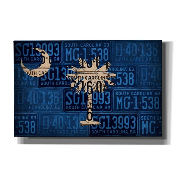 Epic Graffiti 'South Carolina State Flag' by Design Turnpike, Giclee Canvas Wall Art, 40"x26"