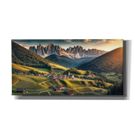 Epic Graffiti 'South Tyrol, Dolomites Mountains' by Rey Klimt Canvas Wall Art, 40" x 20"