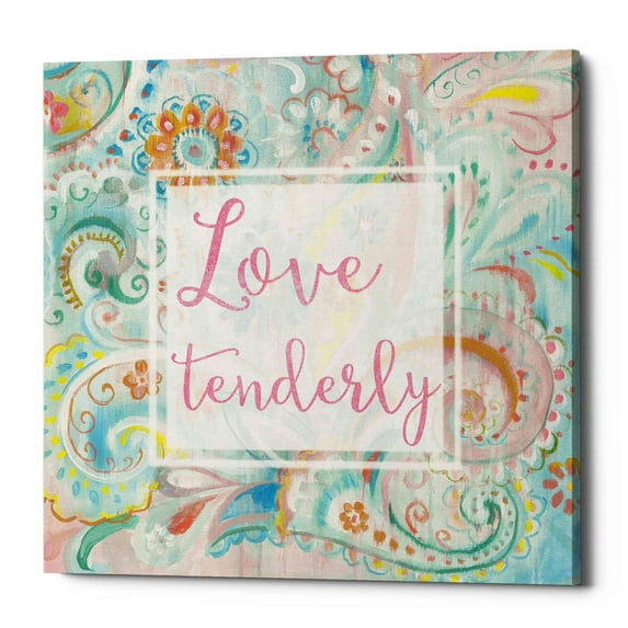 Epic Graffiti 'Spring Dream Paisley III Pink Sentiment' by Danhui Nai, Canvas Wall Art, 18"x18"