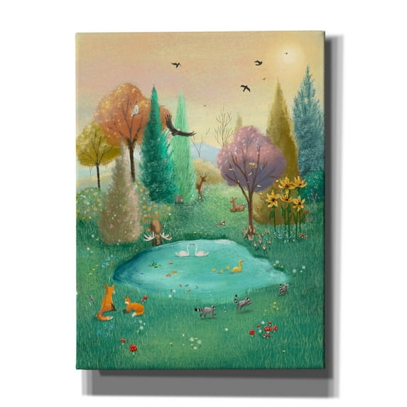 Epic Graffiti 'Spring Forest Animals' by Christine Rotolo, Canvas Wall Art, 40"x54"