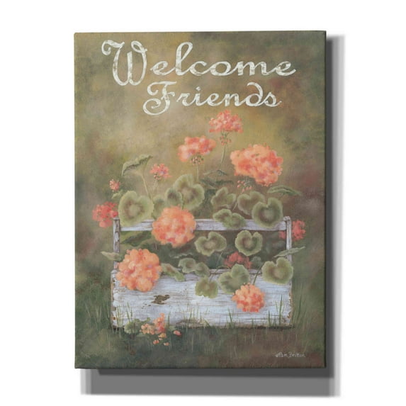 Epic Graffiti 'Spring Geraniums' by Pam Britton, Canvas Wall Art, 12"x16"