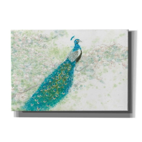 Epic Graffiti 'Spring Peacock I' by James Wiens, Canvas Wall Art, 26"x18"